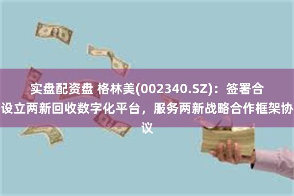 实盘配资盘 格林美(002340.SZ)：签署合资设立两新回收数字化平台，服务两新战略合作框架协议