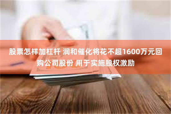 股票怎样加杠杆 润和催化将花不超1600万元回购公司股份 用于实施股权激励