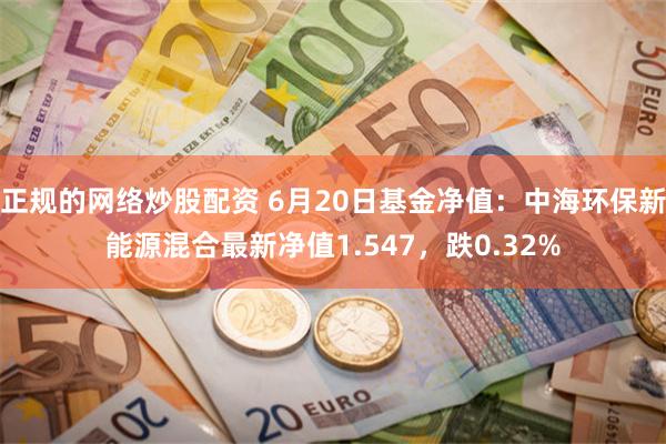 正规的网络炒股配资 6月20日基金净值：中海环保新能源混合最新净值1.547，跌0.32%