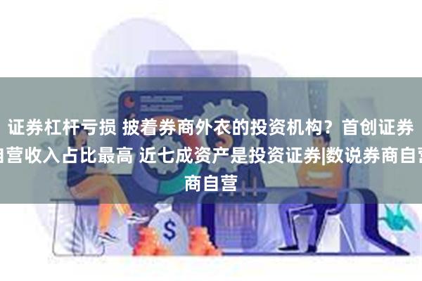 证券杠杆亏损 披着券商外衣的投资机构？首创证券自营收入占比最高 近七成资产是投资证券|数说券商自营