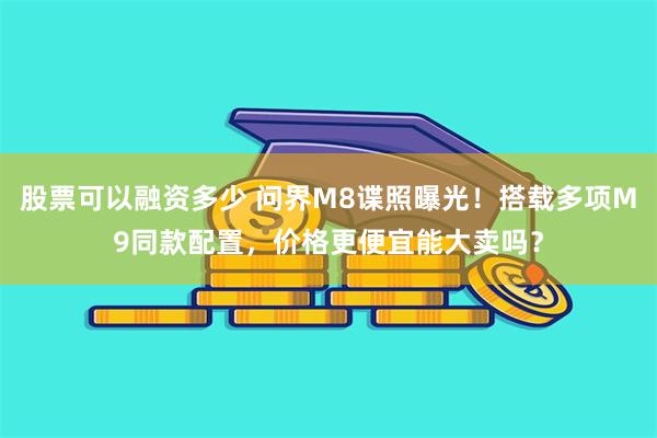 股票可以融资多少 问界M8谍照曝光！搭载多项M9同款配置，价格更便宜能大卖吗？